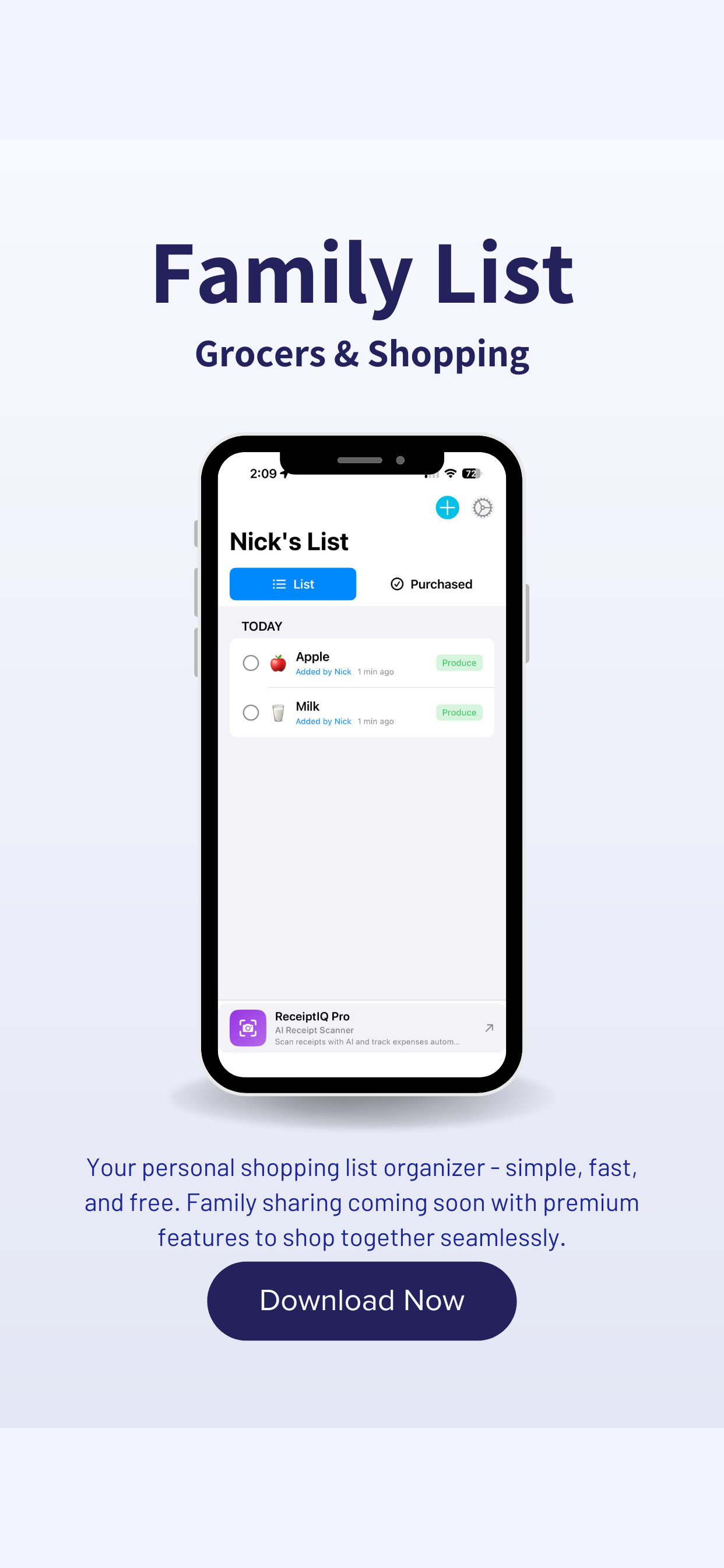 Family List Screenshot 1