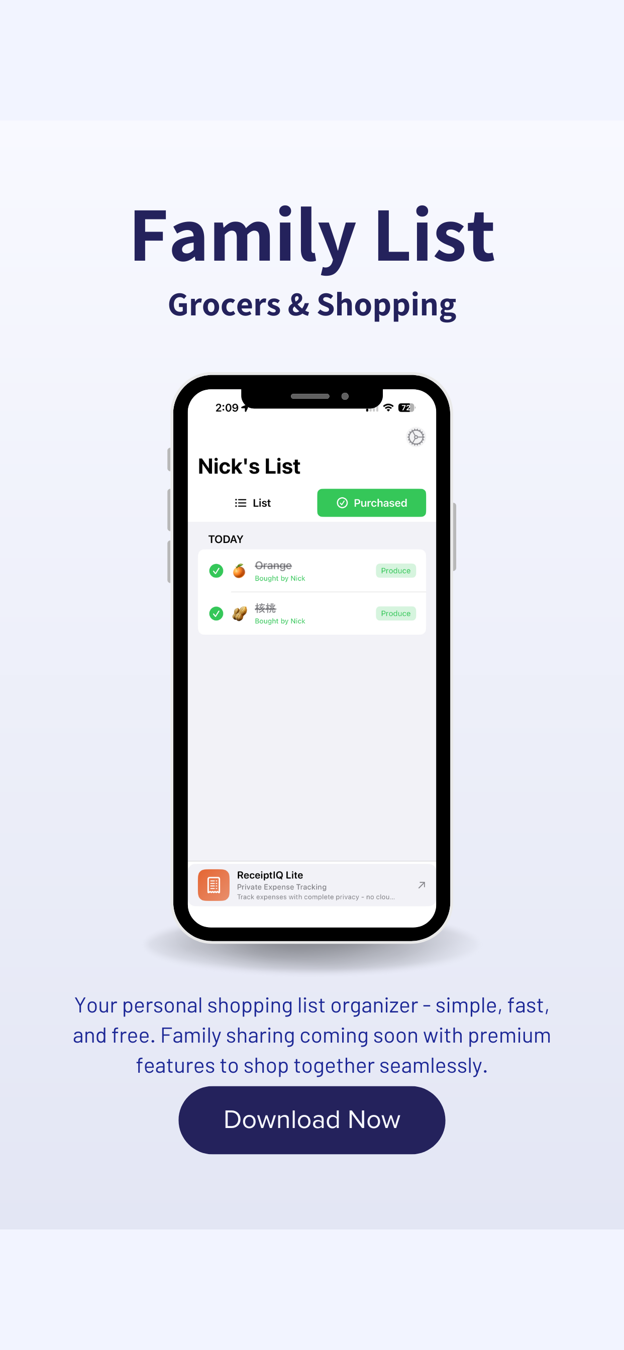 Family List Screenshot 2